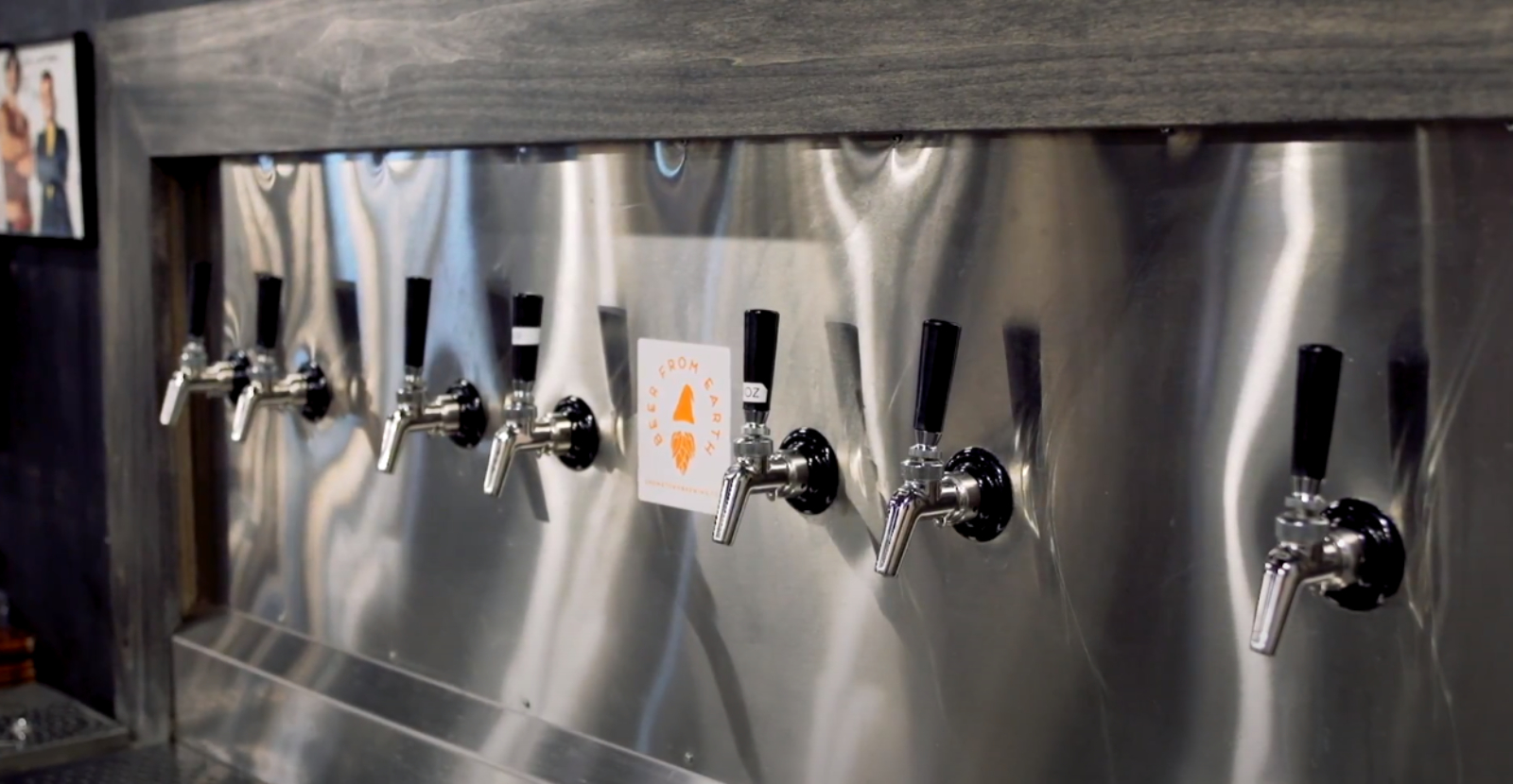 Beer taps in a brewery